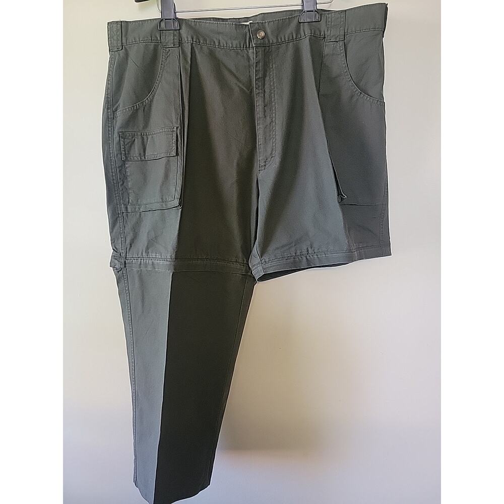 Woolrich Cotton Zip Away Cargo Pants Shorts Geen Men's 42×30 Y2K Outdoor Hiking